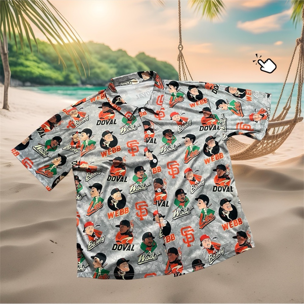 ⚾️San Francisco Giants 2024 Players Aloha Shirt SGA Doval Bailey Webb 6/1/24 XL